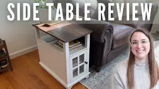 🔌Organize and Charge in Style: End Table with Power Outlets and 2 USB Ports!💡🔌