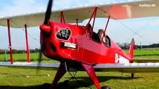 Doppeldecker Rundflug in Gro&szlig;enhain, Sachsen