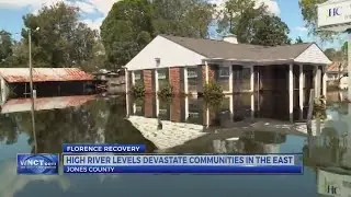 High river levels devastate town of Pollocksville
