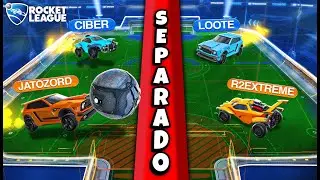 MAPA DIVIDIDO NO ROCKET LEAGUE (ft. Jatozord, Ciber e Lootee)