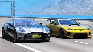 Lexus LFA Vs Aston Martin Vanquish 20KM Drag Race
