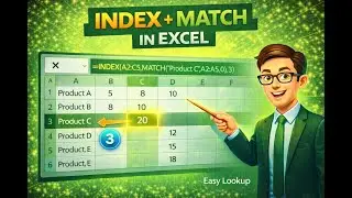 INDEX + MATCH in Excel 🔥 Powerful Lookup Formula | Hindi