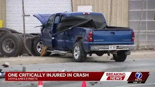 One person in critical condition after crash in north Omaha