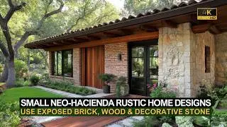 Why Small Neo-Hacienda Rustic Homes Use Exposed Brick, Wood & Decorative Stone Details