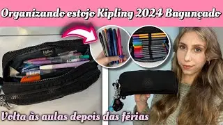 ORGANIZANDO MEU ESTOJO DA KIPLING 2024 PARA O VOLTA ÁS AULAS DEPOIS DAS FÉRIAS | deu certo?