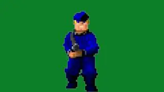 Wolfenstein 3D Elite Guard Shooting Machine Gun Test Animation