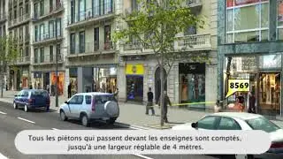 Comptage du trafic pi&eacute;ton TC Street