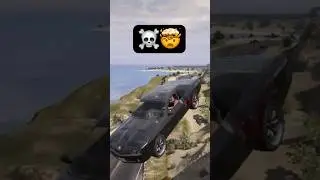 GTA 5 Perfect Long Jump 🚗🔥 Black Mustang Insane Jump & Smooth Landing