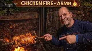 Relaxed Outdoor | Open Fire Chicken | ASMR 