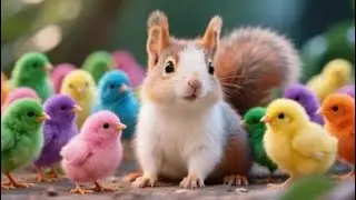 Catch Color Chicken, Cute Chicken, Duck, Rainbow Chicken, Rabbit, Cute Animals