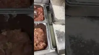 Chick-fil-a breading table and fryers