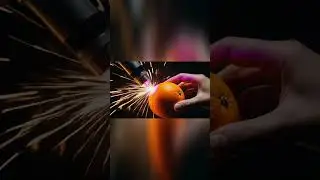 Cinematic Laser Slices Through Juicy Orange in Ultra Detail
