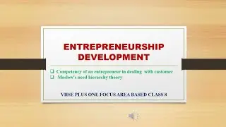 vhse first year entrepreneurship development focus area based class 8