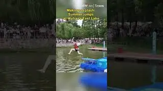 Making a splash: Summer jumps at Wuhan's East Lake