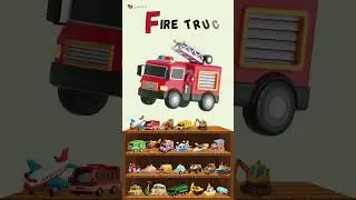 A to H  Vehicle Song | Learn the Alphabet & Phonics for Kids! 🚜🚀 #abcd #kids #shorts