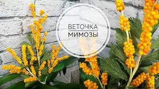 Как сделать веточку мимозы