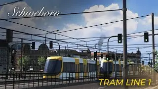 Schweborn Tram Line 1 : Cities Skylines First Person Tram Ride