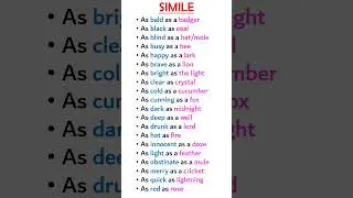 Simile Examples #englishgrammar #englishlanguage #simile #similes #englishlearning #grammar