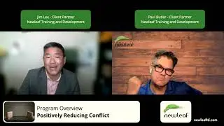 Program Overview: Positively Reducing Conflict w/Jim Lee