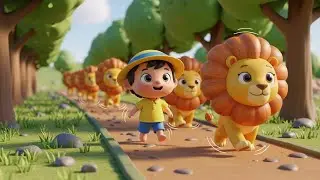 Magic Lion Parade | Fun Counting & Animal Adventure Song for Kids | Nursery Rhyme
