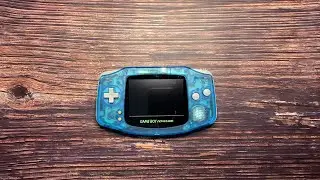 GameBoy Advance hellblau transparent mit IPS V2 LCD Display Mod