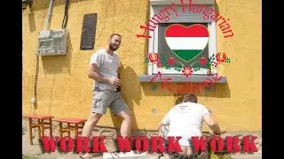 Swearing Hungarian Workers Patch Wall With Plastering Mortar