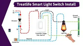 How To Wire And Install Treatlife Smart Light Switch Works With Amazon Alexa And Google Home I IoT