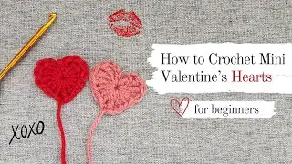 Easy Crochet Mini Heart Pattern for Beginners  | Valentine's Day Idea