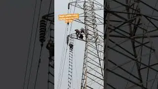 #Life of lineman#Electricity#WAPDA#132 kv line work#Pakistan Electricity system