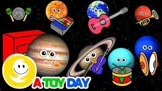 MUSIC Planets BAND 🌎🎺🥁🎸🎹🪐  | Music instruments for BABY | Planet orchestra for kids | 8 Planet sizes