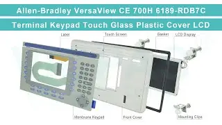 6189-RDB7C Allen Bradley HMI Touch Glass Membrane Switch Keypad LCD Screen Plastic Cover Body