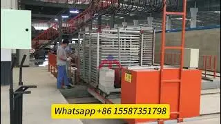Remote control battery trolley for mgo board unloading and pre-curing room