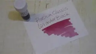 Platinum Classic Lavender Black Iron Gall ink writing sample