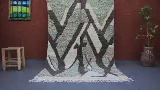 MOROCCAN BERBER GEOMETRIC & ABSTRACT PATTERN WOOL RUG #Morrocanrugs #berberrugs #handmade