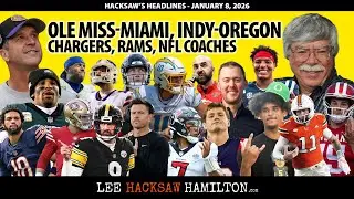 Miami vs Ole Miss, Oregon vs Indiana, Chargers vs Patriots, Ravens Fire Harbaugh, MLB/NBA Trades