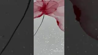 Paint beautiful glitter transparent flowers with me! #watercolorflowers #easypainting #looseflowers