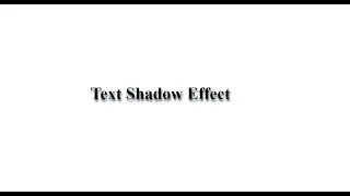 Text Shadow Effect in HTML CSS | CSS Text Effects