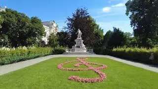 The Mozart Monument also known as Mozart-Denkmal.  - Vienna Austria - ECTV