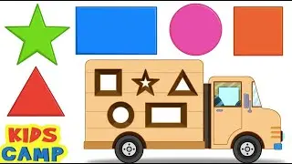 Learn Shapes With Cars For Kids | Educational Videos For Kids | KidsCamp