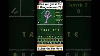Guess The Hangman Word #shorts