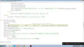 Movie Ticket Booking | Python Project | Pymysql | Database PART - III