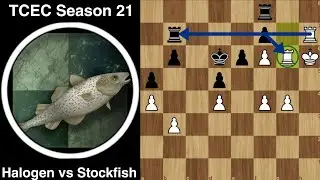 Halogen Destroyed Higher Rated Stockfish | Halogen vs Stockfish 11 | TCEC Season 21 - Cup 9
