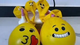Giant Yellow Emoji Balloons Being Inflated #balloon #balloons #balloonpopping #balloon_show