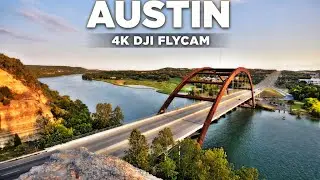 4K Austin TEXAS - Pennybacker Bridge Overlook - FLYCAM DJI