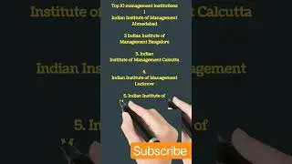 top ten management institute in India #fact