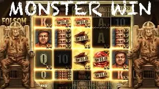 EPIC WIN ON FOLSOM PRISON SLOT, 75.000x INNIT #36