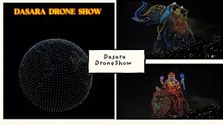 Dasara Drone Show 2025 🎇🐘 #dasara #drone #mysore #elephant #bheema 