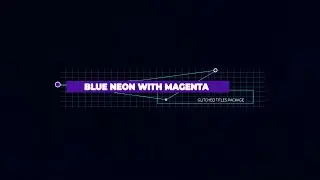 Neon With Magenta Glitched Titles Pack After Effects Templates