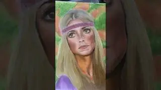 Sharon Tate, drawn with markers and pencils #ohuhu #sharontate #60s #drawing