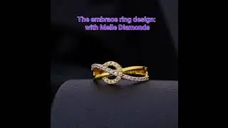 Round diamond engagement rings, String necklace.  Diamonds with JULY birthstone - RUBY